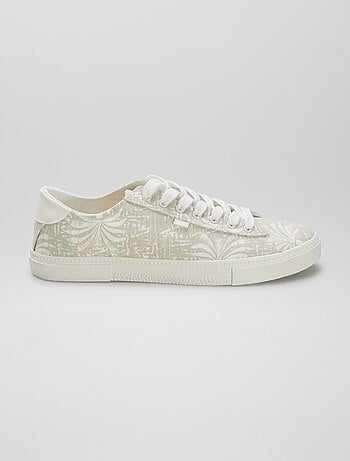 Zapatillas deportivas bajas de tela estampada
