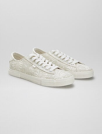Zapatillas deportivas bajas de tela estampada
