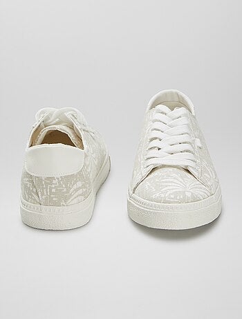 Zapatillas deportivas bajas de tela estampada
