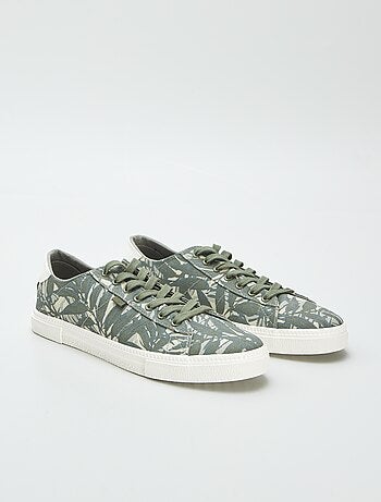 Zapatillas deportivas bajas de tela estampada