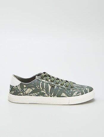 Zapatillas deportivas bajas de tela estampada
