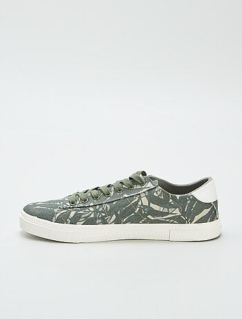 Zapatillas deportivas bajas de tela estampada