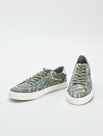 Zapatillas deportivas bajas de tela estampada