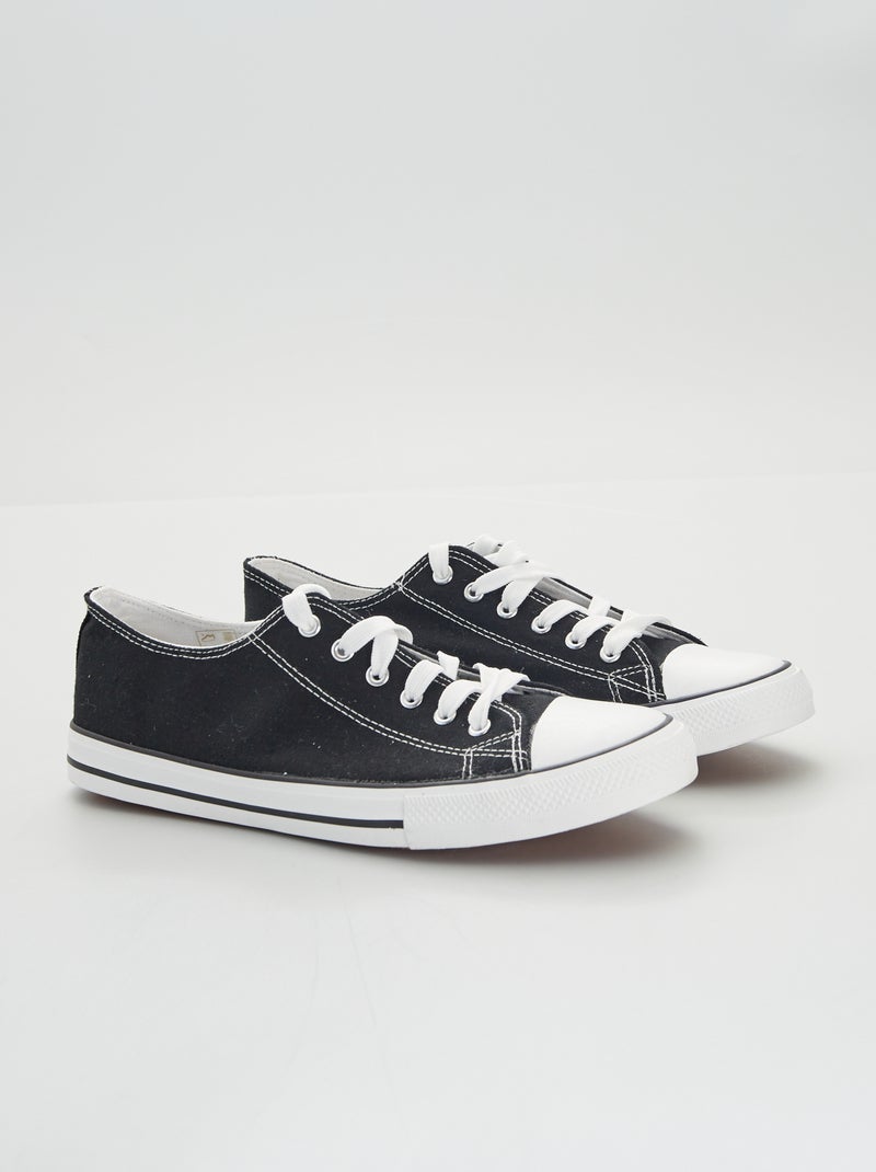 Zapatillas deportivas bajas de tela NEGRO - Kiabi