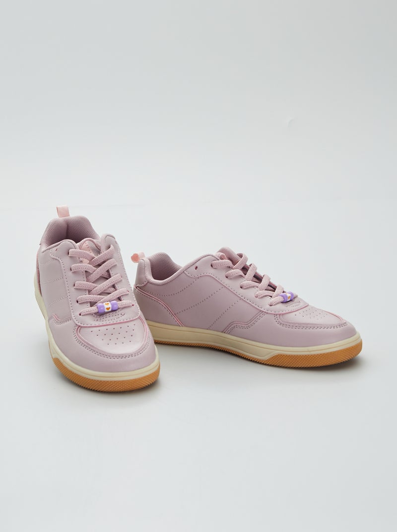 Zapatillas deportivas bajas detalles perlas BLANCO - Kiabi