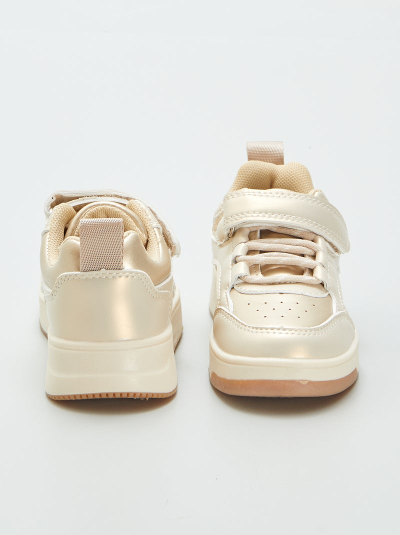 Zapatillas deportivas bajas sintéticas BEIGE - Kiabi