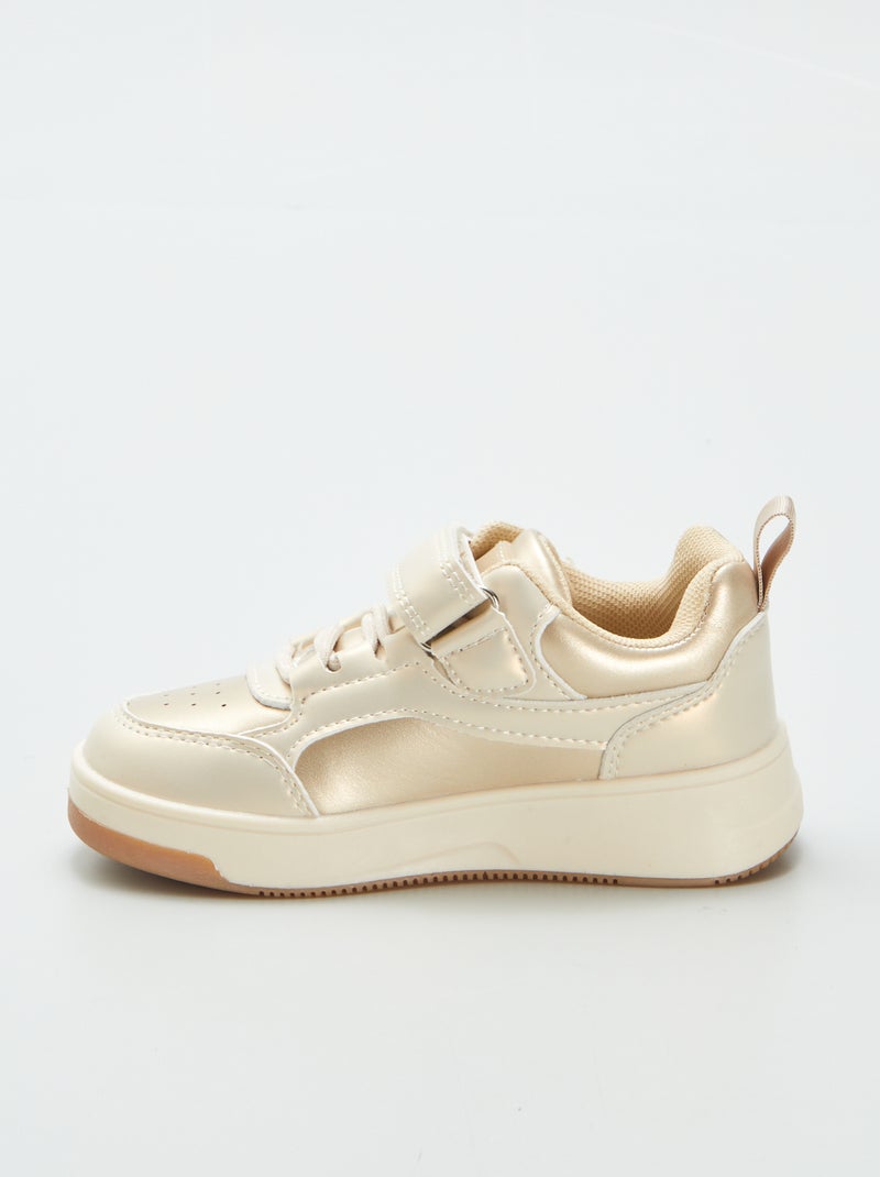 Zapatillas deportivas bajas sintéticas BEIGE - Kiabi