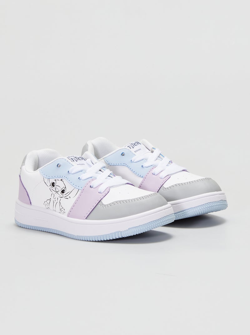 Zapatillas deportivas bajas tricolores 'Stitch' blanco - Kiabi