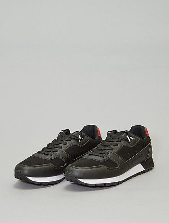 Zapatillas deportivas casual de dos materiales - Kiabi