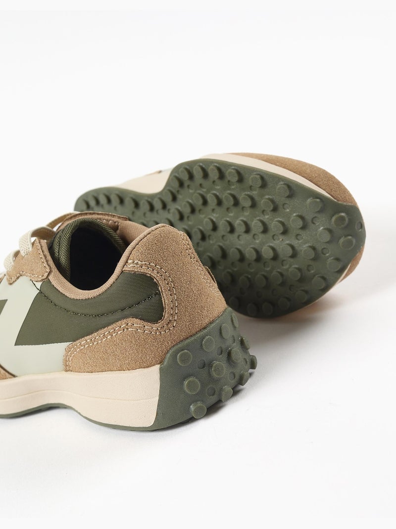 Zapatillas deportivas combinadas con cordones Superlight Runner Verde oscuro - Kiabi