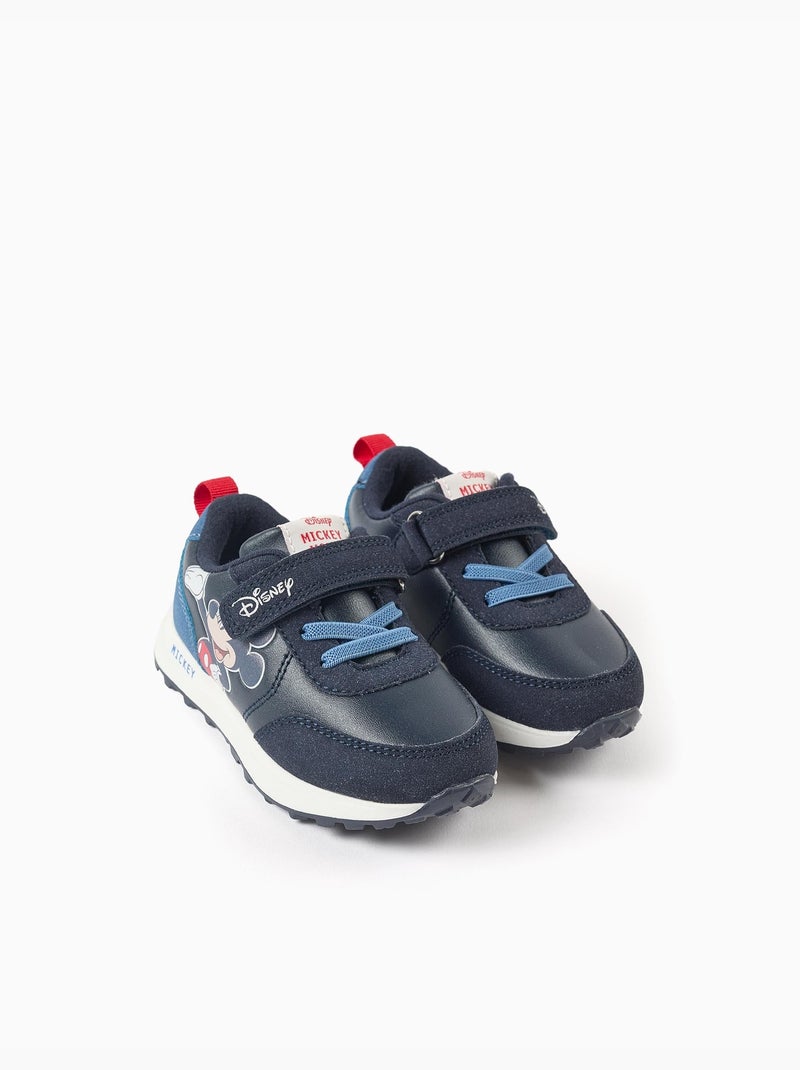Zapatillas deportivas combinadas con estampado Mickey Azul oscuro - Kiabi