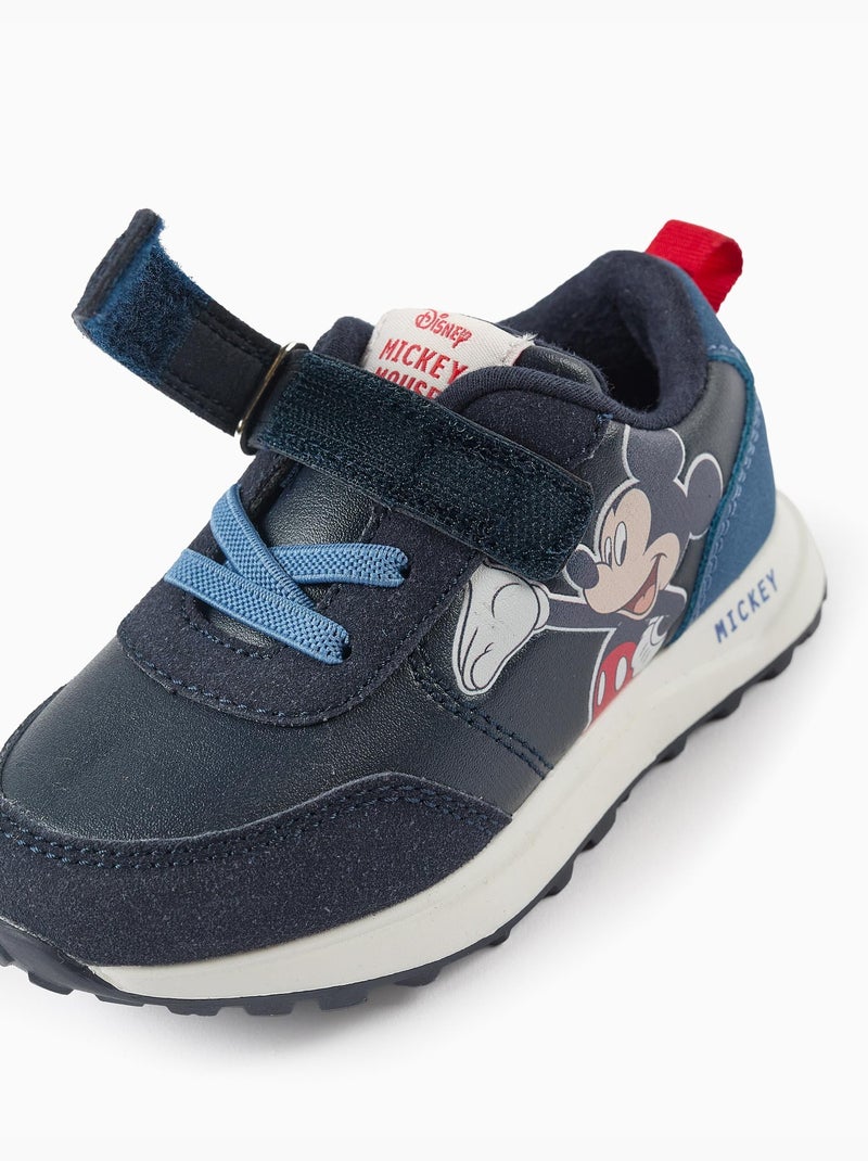 Zapatillas deportivas combinadas con estampado Mickey Azul oscuro - Kiabi