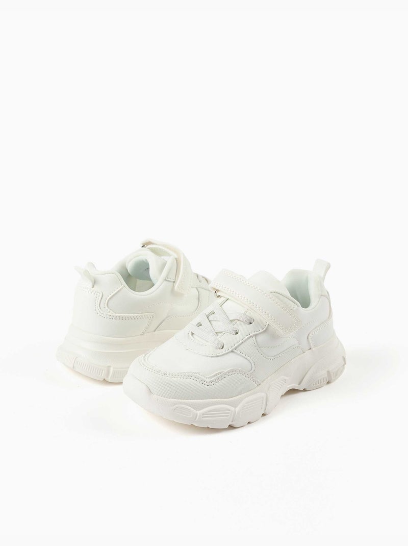 Zapatillas deportivas combinadas con forro de malla Blanco - Kiabi