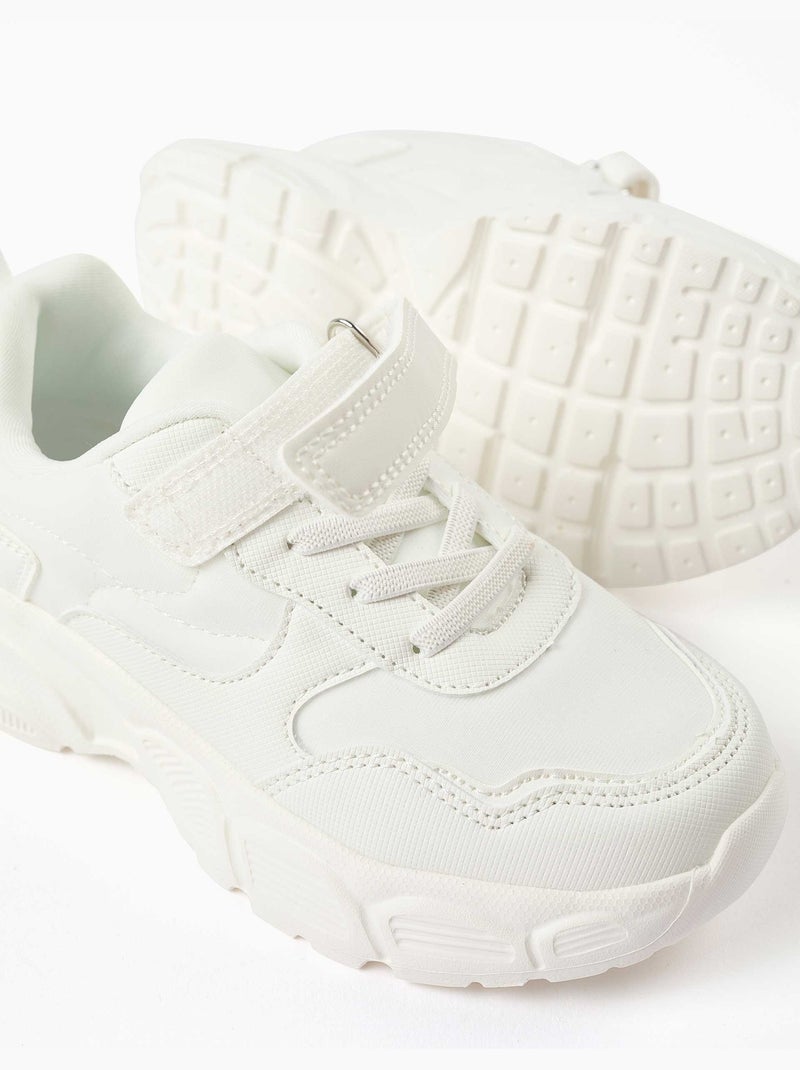 Zapatillas deportivas combinadas con forro de malla Blanco - Kiabi