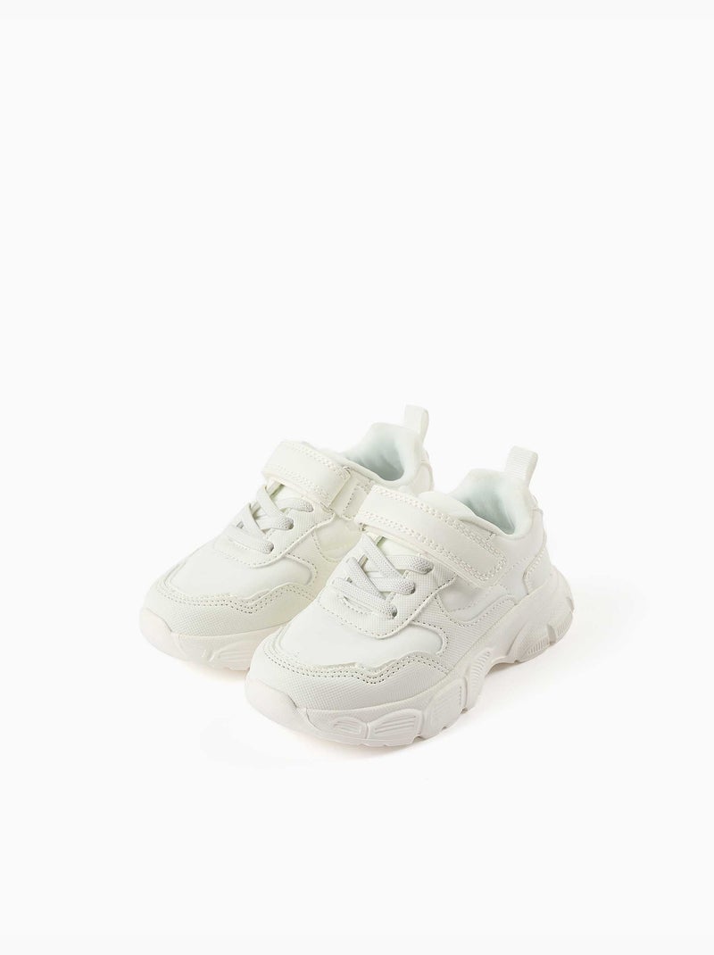 Zapatillas deportivas combinadas con forro de malla Blanco - Kiabi