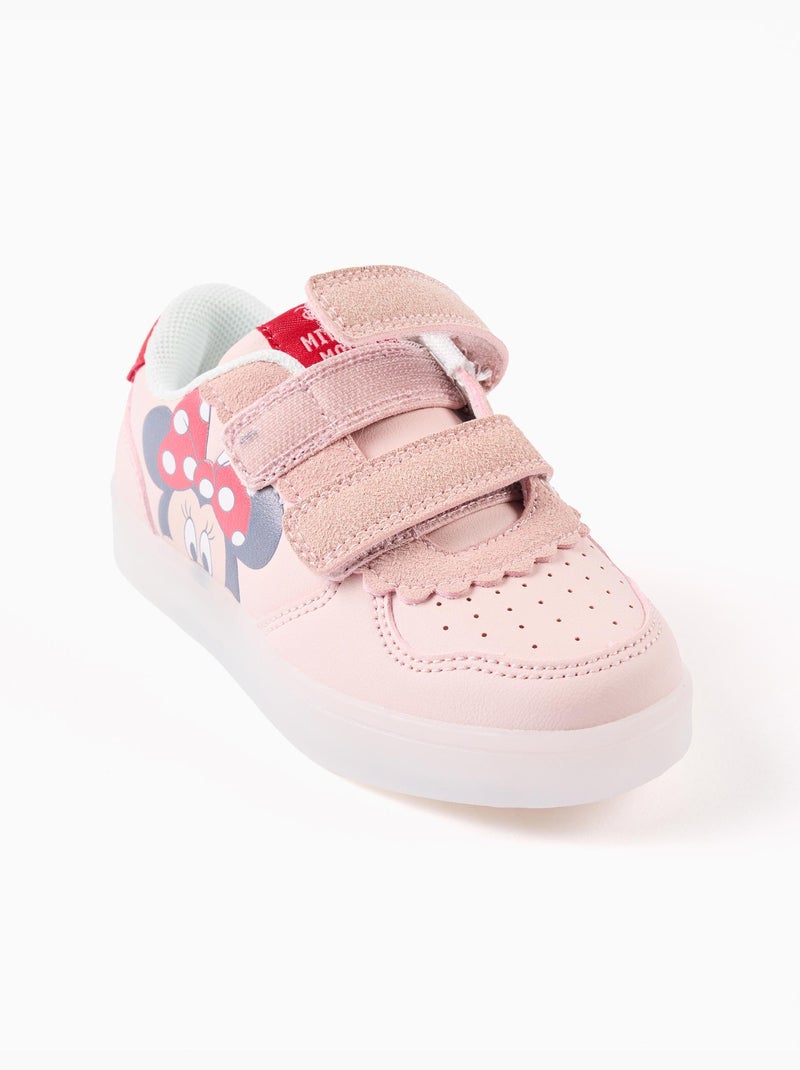 Zapatillas deportivas combinadas con luces Minnie Rosa claro - Kiabi