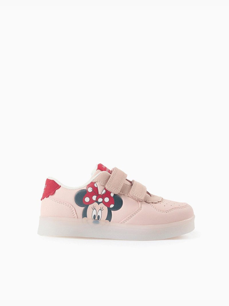 Zapatillas deportivas combinadas con luces Minnie Rosa claro - Kiabi