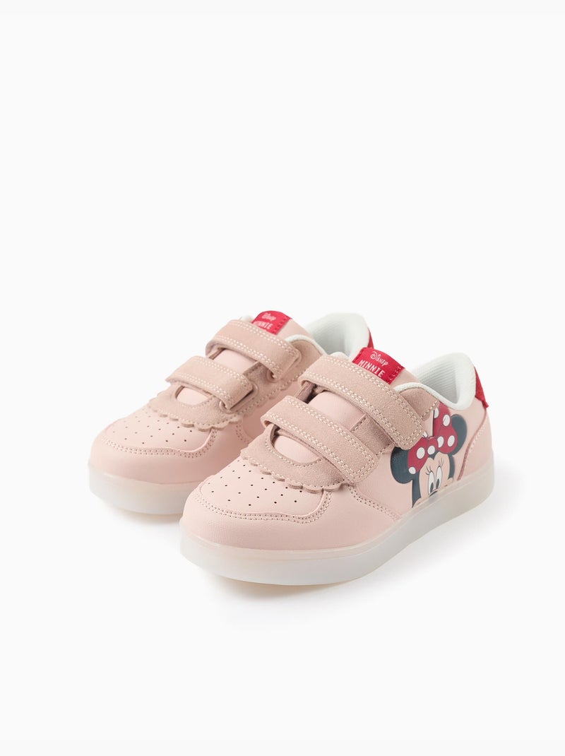 Zapatillas deportivas combinadas con luces Minnie Rosa claro - Kiabi