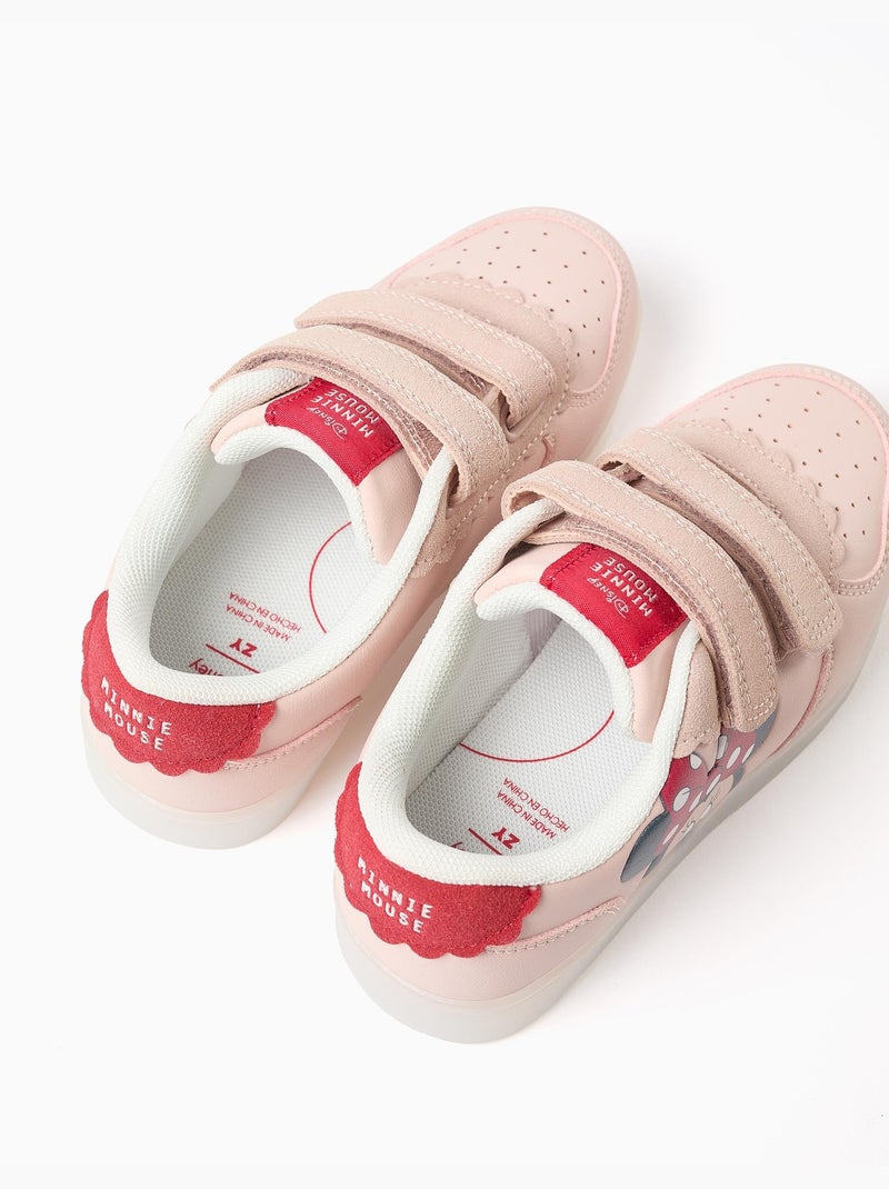 Zapatillas deportivas combinadas con luces Minnie Rosa claro - Kiabi