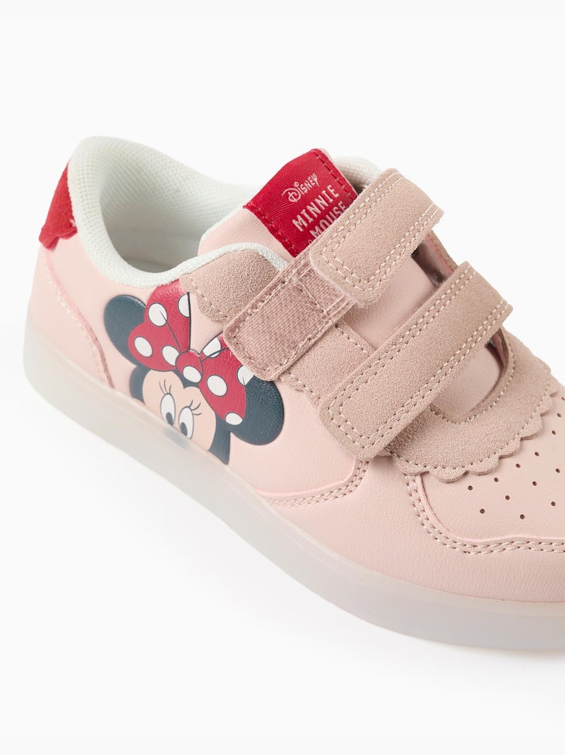 Zapatillas deportivas combinadas con luces Minnie Rosa claro - Kiabi