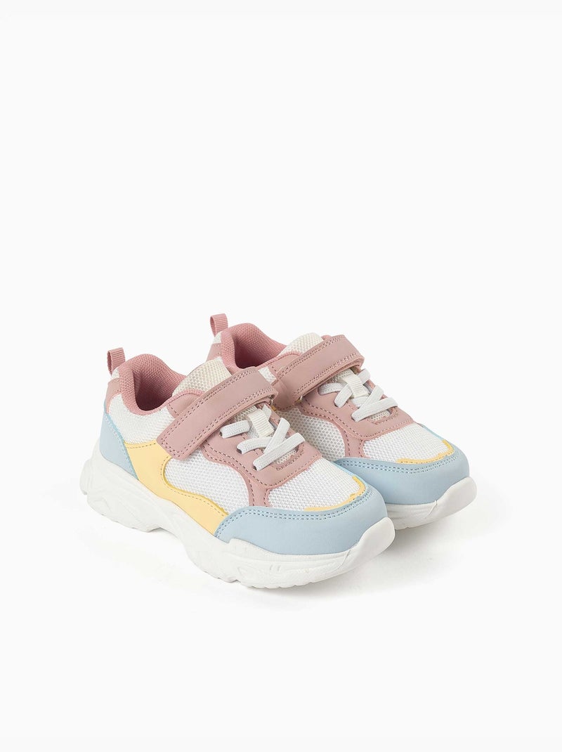 Zapatillas deportivas combinadas con suela gruesa Rosa/Amarillo - Kiabi