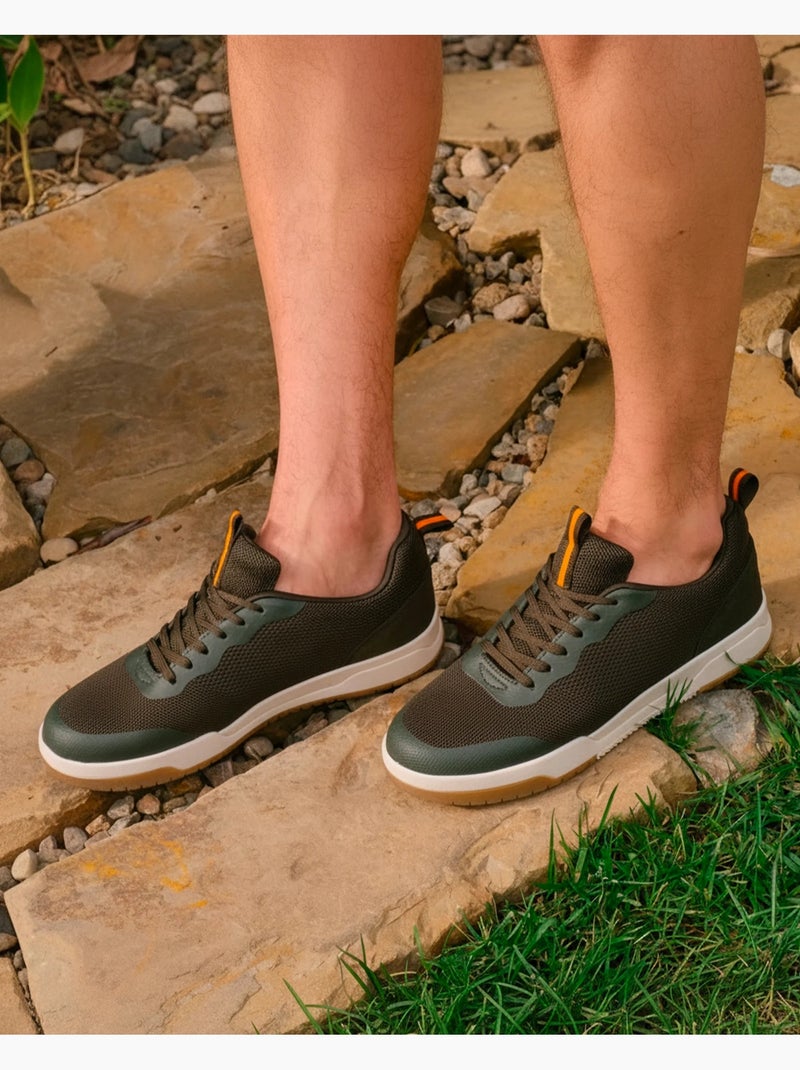 Zapatillas deportivas cómodas, duraderas, suela con memoria de forma y fáciles de poner  Isotoner Caqui - Kiabi