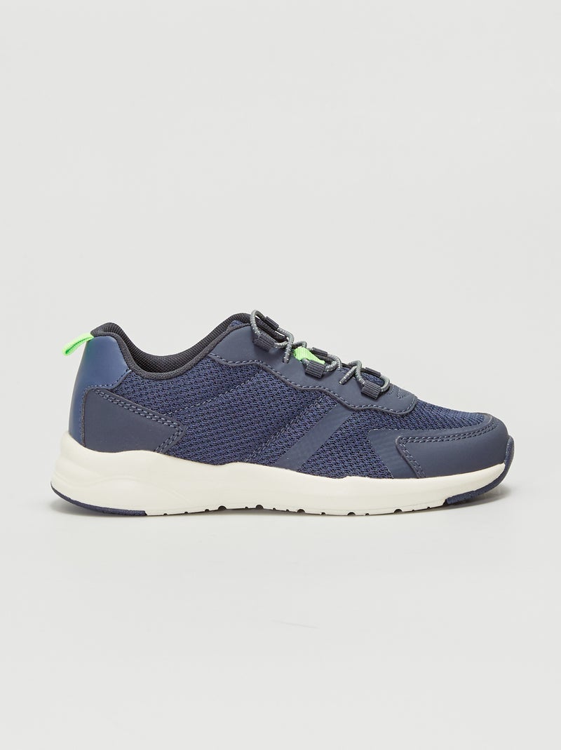 Zapatillas deportivas con cordones elásticos azul - Kiabi