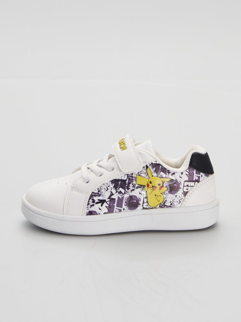 Zapatillas deportivas con cordones + velcro 'Pokemon' blanco - Kiabi