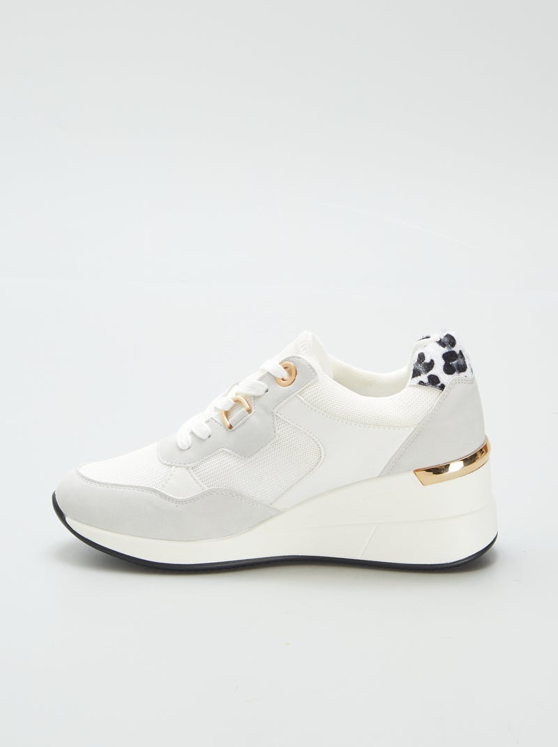 Zapatillas deportivas con cuña BLANCO - Kiabi