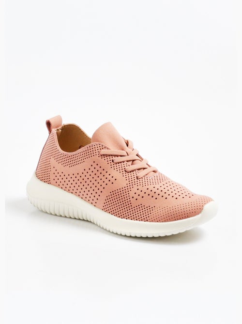 Zapatillas deportivas con efecto ante perforado y cordones - AFIBEL - Kiabi