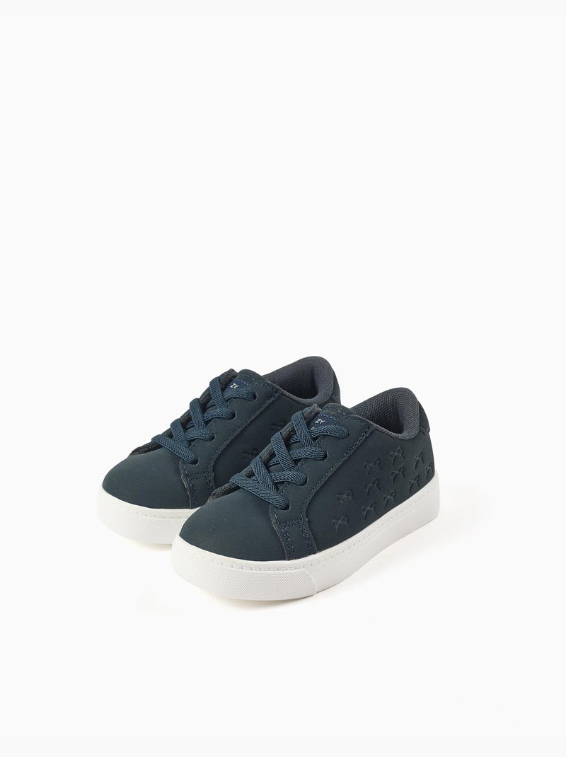 Zapatillas deportivas con lazos en relieve y cordones elásticos Azul Azul - Kiabi