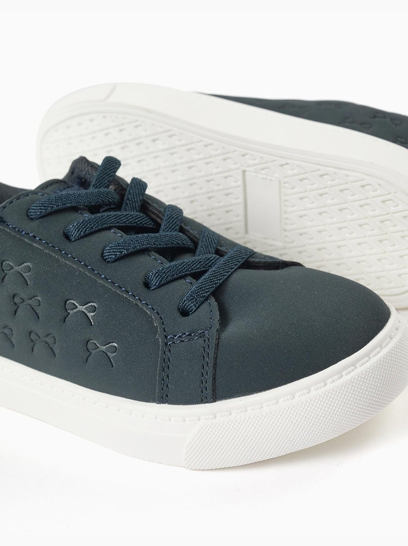 Zapatillas deportivas con lazos en relieve y cordones elásticos Azul Azul - Kiabi