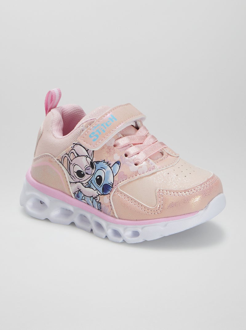 Zapatillas deportivas con led y velcros 'Stitch' ROSA - Kiabi