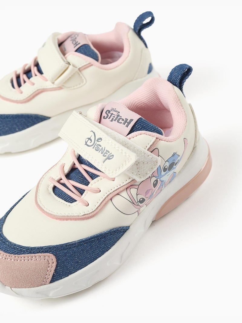 Zapatillas deportivas con luces y estampado de Stitch y Angel Beige claro - Kiabi