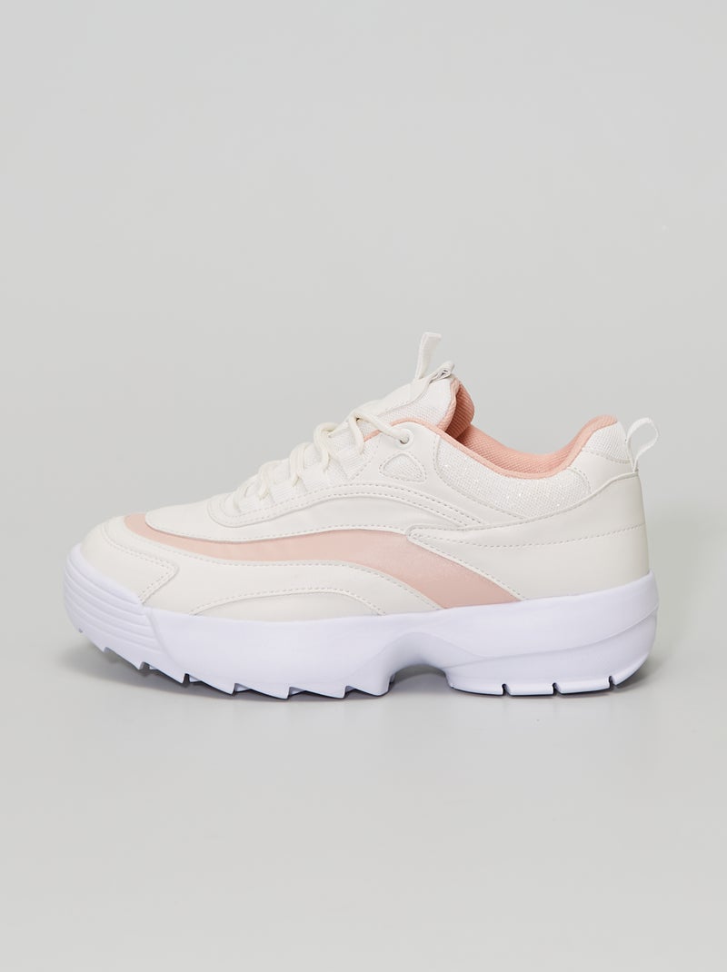 Zapatillas deportivas con suela gruesa ROSA - Kiabi