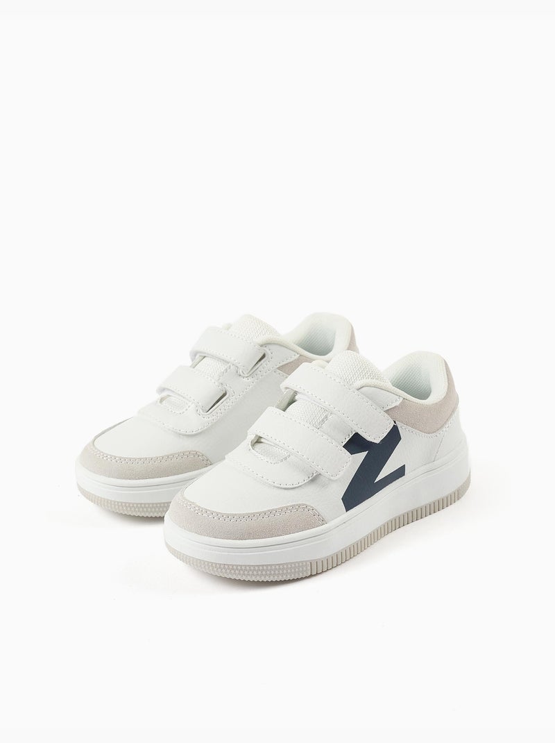 Zapatillas deportivas con tiras autoadherentes Blanco - Kiabi