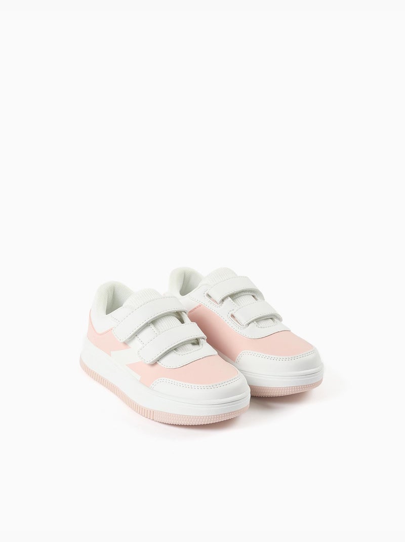 Zapatillas deportivas con tiras autoadherentes Rosa - Kiabi