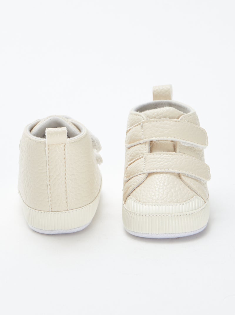 Zapatillas deportivas con velcros BEIGE - Kiabi