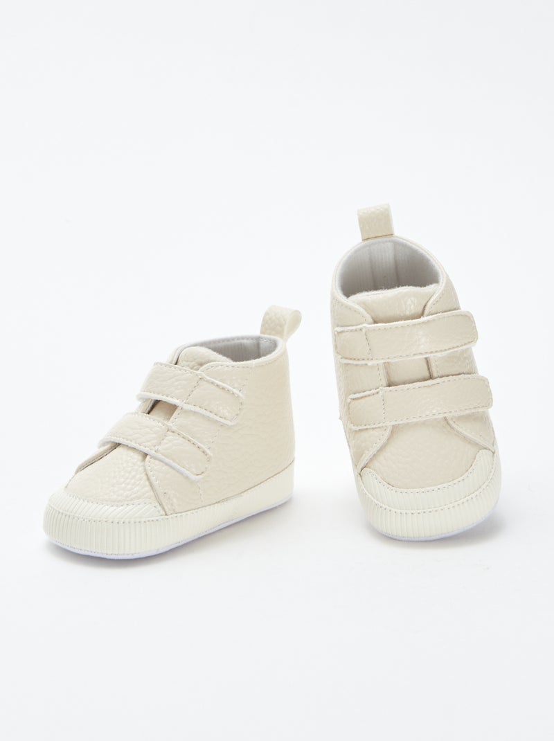 Zapatillas deportivas con velcros BEIGE - Kiabi