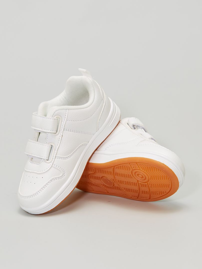 Zapatillas deportivas con velcros blanco - Kiabi