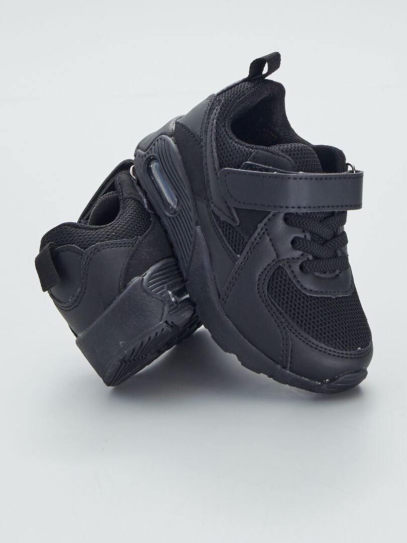 Zapatillas deportivas con velcros negro - Kiabi