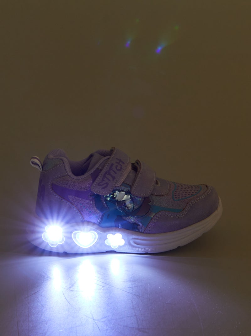 Zapatillas deportivas con velcros y led 'Stitch' 'Disney' ROSA - Kiabi