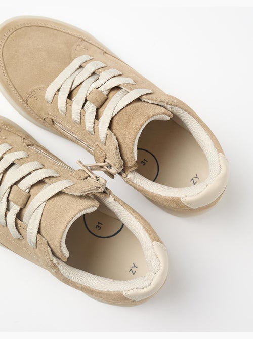 Zapatillas deportivas de ante con cordones - Kiabi