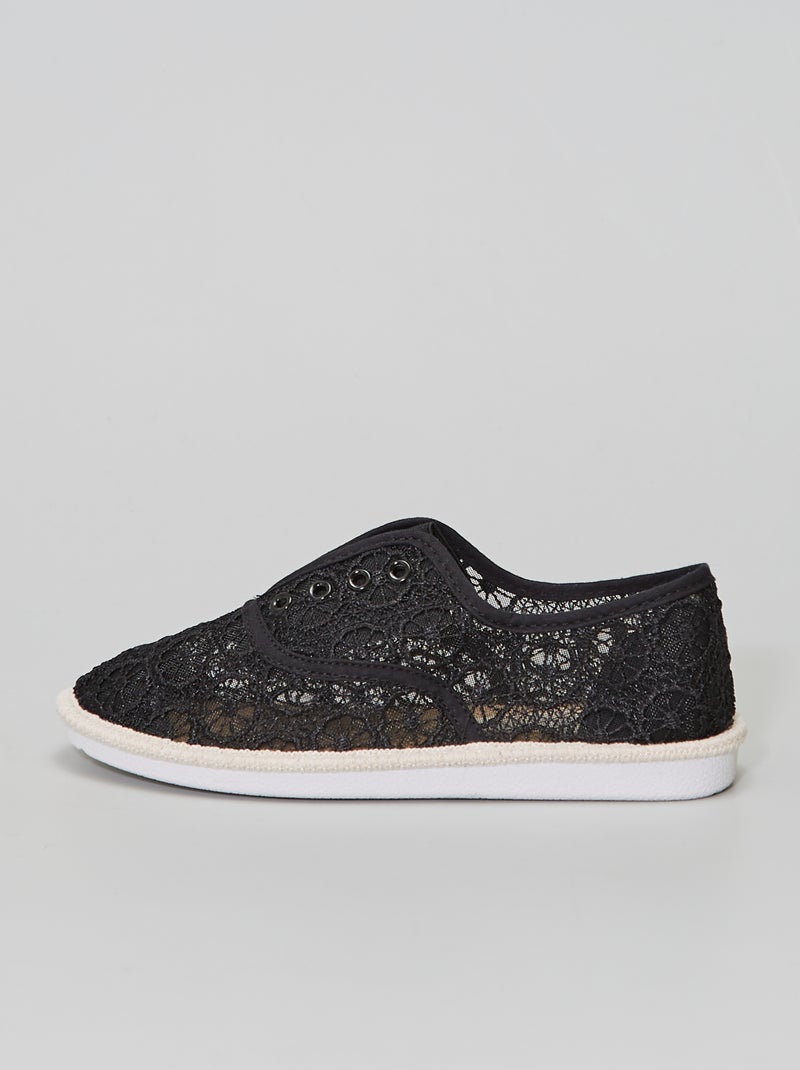 Zapatillas deportivas de encaje NEGRO - Kiabi