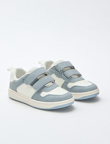 Zapatillas deportivas de imitación de cuero con 2 velcros