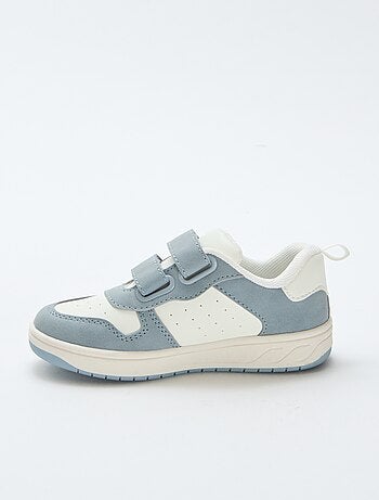 Zapatillas deportivas de imitación de cuero con 2 velcros