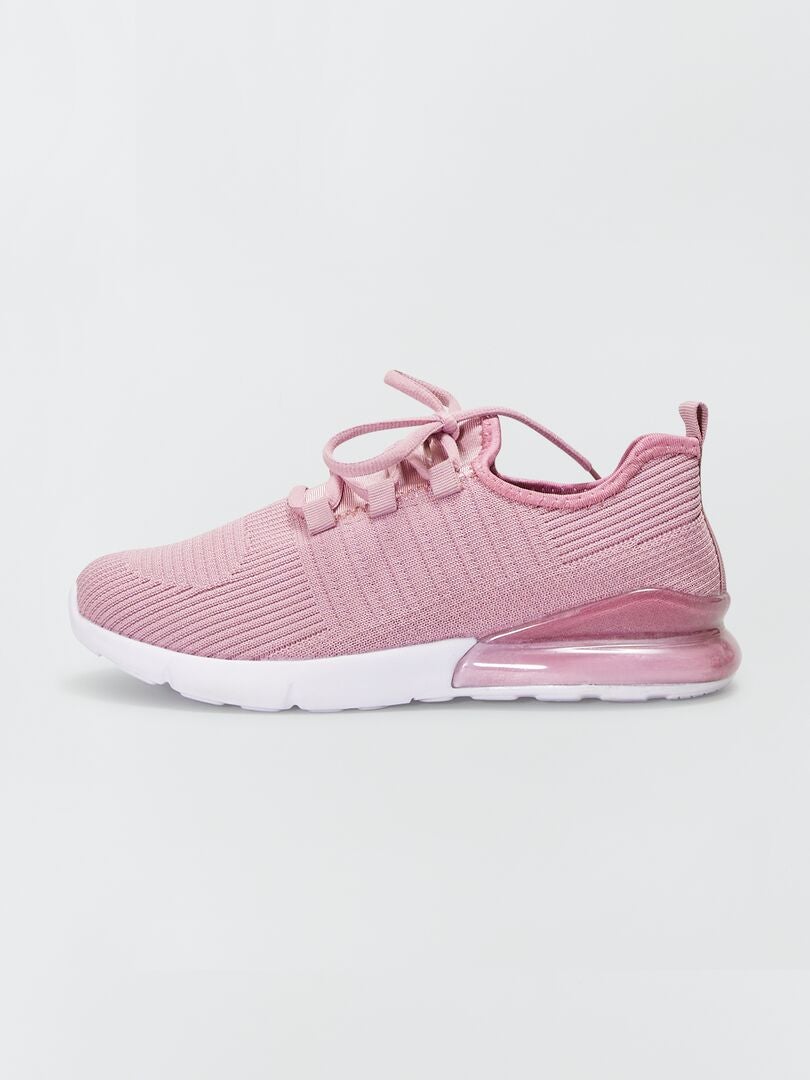 Zapatillas deportivas de malla con cámara de aire rosa - Kiabi