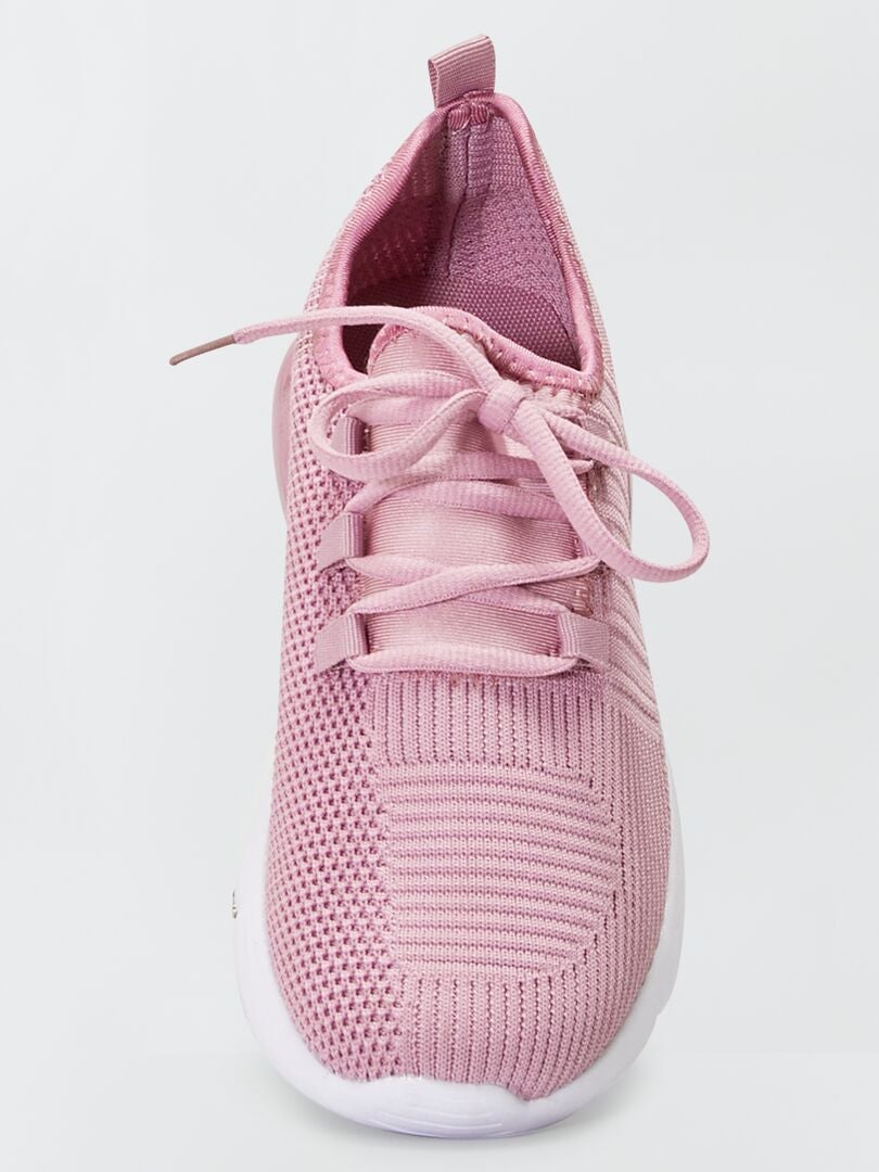 Zapatillas deportivas de malla con cámara de aire rosa - Kiabi