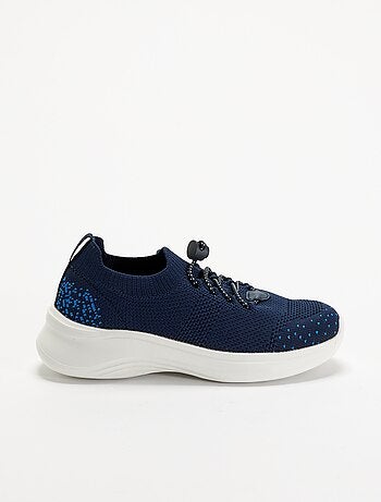 Zapatillas deportivas de malla con cordones y topes