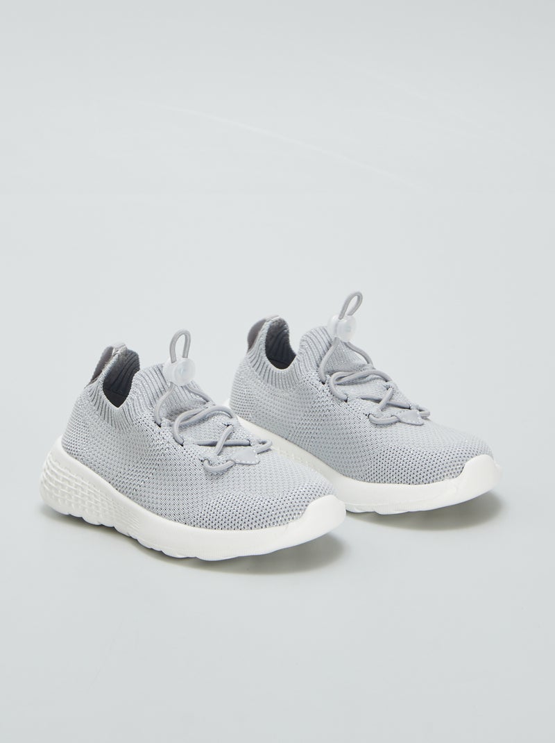 Zapatillas deportivas de malla estilo running GRIS - Kiabi